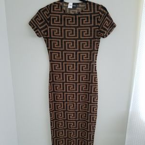 Greek Meander Patterned Dress
